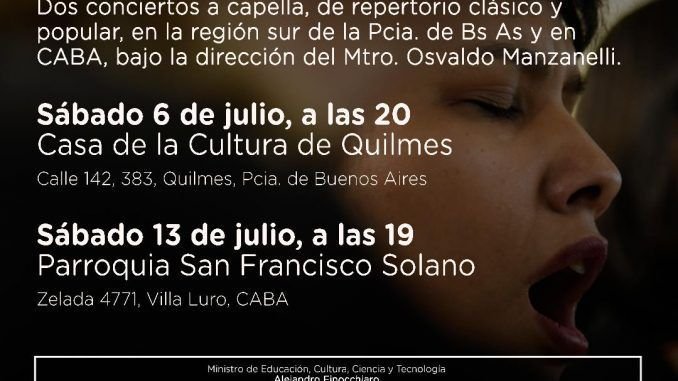 EN QUILMES - Coro Polifónico Nacional de Ciegos - Mes de julio