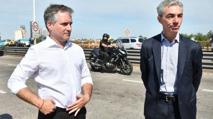 Meoni y D'Alessandro encabezaron operativo de control en el Puente Pueyrredón
