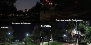 Refuerzo de Luminarias LED mejoran la seguridad en Parque Barrancas de Belgrano